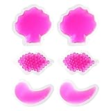 Lurrose 6 Stücke Kühlende Augenmaske Gel Lippen Masken Kühlbrille Lippenpads Augen Kühlmaske Lippenmaske Kühlende Schlafmaske Augenbinde für Augen Kühlung Entspannung W