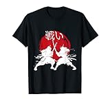 Japanische Samurai-Krieger Battle Retro Japan Rising Sun T-S