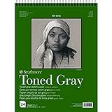 Strathmore Toned Gray Sketch Paper, 27,9 x 36,6 cm, 24 Blatt, 118 g/m²