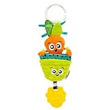 Lamaze Candy die Karotte, Kinderwagen Clip Spielzeug, Neugeborenen Babyspielzeug, Sensorisches Spielzeug für Babys mit Farben und Geräuschen, Entwicklungsspielzeug für Jungen und Mädchen ab 0 M