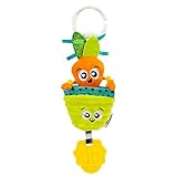 Lamaze Candy die Karotte, Kinderwagen Clip Spielzeug, Neugeborenen Babyspielzeug, Sensorisches Spielzeug für Babys mit Farben und Geräuschen, Entwicklungsspielzeug für Jungen und Mädchen ab 0 M