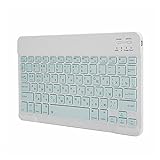 Qionia -Tastatur, kabellose -Tastatur leise Tasten für Tablets für Laptops für Smartphones(hellgrün, Russisch)