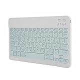 Qionia -Tastatur, kabellose -Tastatur leise Tasten für Tablets für Laptops für Smartphones(hellgrün, Russisch)