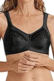 Amoena Damen Plus Size Isadora Full Figure Wirefree Pocketed Bra BH, schwarz, 100