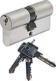 ABUS A93 Doppelzylinder 45/65mm mit 3 Schlüssel, mit Not-u. Gefahrenfunktion und Bohrschutz, Profil C73 C83