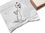 Stempel Tierstempel Erdmännchen Meerkat - Kinderstempel Tier Kita Kinderzimmer Schule Basteln Deko Scrapbook Geschenk für Kinder - zAcheR-fineT (groß ca. 27 x 39 mm)