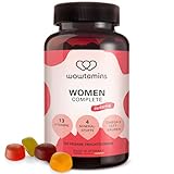wowtamins WOMEN Complete zuckerfrei leckere Multivitamin-Fruchtgummis für Frauen - mit 13 Vitaminen, Omega 3 Fettsäuren, Eisen, Zink, Jod und Selen (1er Pack)