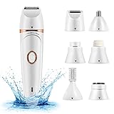 Elektrischer Rasierer Damen Trimmer, Achort 7 in 1 Multifunktion Epilierer Rasierer Trimmer, USB Wiederaufladbar für eine mühelose Anwendung an Beinen, Körper und G