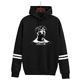 HUIZE Hip Hop Rap 2Pac Hoodie Herren- Und Damen-Sweatshirt Tupac Hooded Sweater Casual Loose Street W