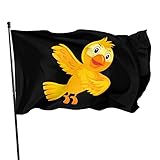 LINGF Durable Cute Little Yellow Bird Flag 3x5 FT Banner Outdoor Indoor Decor - Polyester 3x5 Flag