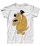 JU T-Shirt Uomo Muttley 3 - Dick Dastardly Serie Wacky Races Penelope Yankee Doodle White L