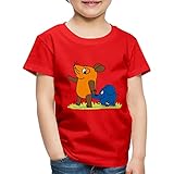 Spreadshirt Die Sendung Mit Der Maus Elefant Und Maus Hand An Rüssel Kinder Premium T-Shirt, 110-116, R