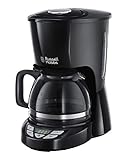 Russell Hobbs Digitale Kaffeemaschine Textures+, programmierbarer Timer, bis 10 Tassen, 1,25l Glaskanne, Warmhalteplatte, Abschaltautomatik, Tropf-Stopp, 975W, Filterkaffeemaschine 22620-56