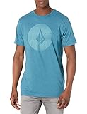 Volcom Herren Stencil Stone Ss Tee T-Shirt, Mosaik Blue Heather,