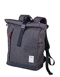 Troika Roll Top Rucksack mit Steckverschluss aus Metall Business Roll Top