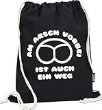 Hashtagstuff® Turnbeutel mit Sprüchen Designs auswählbar Kordel Schwarz Spruch Rucksack Jutebeutel Sportbeutel Gymbag Beutel Hip