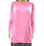 LAUREN RALPH LAUREN Damen Plus Jersey Cold Shoulder Pullover Top - Pink - 2X