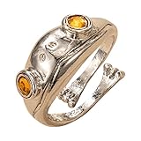 Hirolan Frosch Ring Frosch Offene Ringe FüR Frauen Vintage Niedlichen Tier Fingerring Silber Mode Party Schmuck Geschenke FröSche Rings Vintage Frosch Ring Schmuck FüR Frauen Und MäDchen Ex