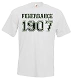 Herren T-Shirt Shirt Fenerbahce Istanbul, Weiß, M