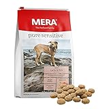 MERA pure sensitive Lachs & Reis, Hundefutter trocken für sensible Hunde, Trockenfutter aus Lachs und Reis, Futter für ausgewachsenen Hund, ohne Weizen und Zucker (12,5 kg)