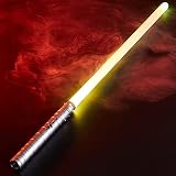 Doppelklingen Laserschwert RGB 7 Farbe Sword Mit Beleuchtung Und Sound Metall Aluminium Griff 1 Packung Duell Light Sabre Für Erwachsene Kinder Spielzeug Kompatibel Mit Starwars B