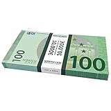 Scratch Cash 100 x 100 Money for Play (Real Size) Euro Geld voor Spelen (Werkelijke grootte)