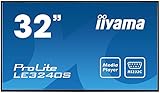 iiyama ProLite LE3240S-B2 80cm (31,5') Info-Display VA Panel Full-HD (VGA, DVI, HDMI, USB2.0, RJ45, RS-232c) USB Mediaplayer, 12/7, schw