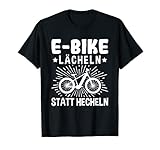 Lustiges Ebike Radfahrer E-Bike Lächeln statt Hecheln T-S