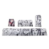 TSBB 4Pcs japanische Anime PBT Space Keycaps Ahegao 6.25U ESC Spacebar Caps T