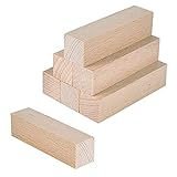 Dzsomt Holz Schnitzen 8 Stücke Schnitzholz Rohlinge Groß Basswood Carving Blocks Natürliches Holzblöcke Schnitzblöcke lindenholz Zum Schnitzen Natürliche Farbe H