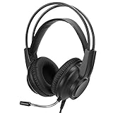 Aoca Professionelles Gaming-Headset, für PC-Spieler, 7.1 Surround-Sound, Mikrofon mit Rauschunterdrückung, USB-RGB-Licht, für PC-Laptop / PS4-Konsole, Ergonomisches Desig