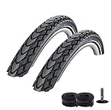 2 x Schwalbe Marathon Mondial Fahrrad Reifen Reflex 50-559 + 2 Schläuche AV13