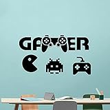 Erstaunliche Pacman Gamer Wandkunst Moderne Wandtattoo Vinyl Wandaufkleber Kunst Aufkleber Tapete Kunst Aufkleber A3 58x107
