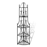 vidaXL Pflanzentreppe Blumenregal Standregal Eckregal Blumentreppe Stahl schw