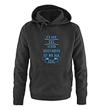 Comedy Shirts - Ich hab das Schon verstanden, ist Mir nur egal. - Herren Hoodie - Schwarz / Blau-Eisblau Gr. L