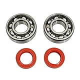Selection ExtremeMotorsParts ROULEMENT D'EMBIELLAGE + Joint Scoot P2R Adaptable Peugeot 50 LUDIX, SPEEDFIGHT 3, Jet Force, KISBEE-Django 2T (KIT 6204 FAG Acier C3-Joint Racing Rouge)