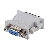 Dvi 24 + 1-VGA-Adapter dvi I Stecker auf VGA HD15 Buchse Adapter für Computer-PC-Host und Laptop - Weiß Bürob