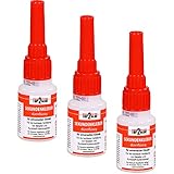 Top2Glue Sekundenkleber 20g dünnflüssig Industriequalität für Handwerk Haushalt Hobby Modellbau Superkleber von Langlauf Schuhbedarf® (3 Flaschen)