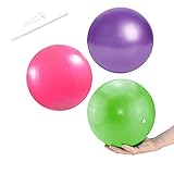 Gymnastikball, 3 PCS 25cm Gymnastikball Klein, Soft Pilates Ball Anti-Burst Yoga Übungsball Fitness Ball Therapieball für Yoga, Heim, Bü