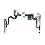 OnlyTech - Power Button Flex-Kabel mit Lautstärkeregler, Stummschalter, Blitz und Mikrofon mit Halterung kompatibel mit iPhone 7