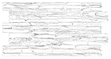 Wandpaneele aus PVC, 3D, dekorative, Grauer Quarzit, (20 Stück / 9,8 m²)