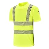 Warnschutz T-Shirt Warnschutzshirt Warnshirt (Gelb, M)
