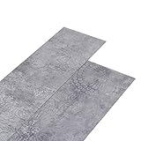 vidaXL PVC Laminat Dielen Selbstklebend Vinylboden Vinyl Boden Planken Bodenbelag Fußboden Designboden Dielenboden 5,02m² 2mm Zement-G