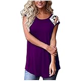 Damen Sommer T-Shirt Spleißen Kurzarm T-Shirt Tops Casual Loose Fit Dressy T-Shirt 2022 Hipster Tunika B