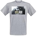 Resident Evil Village Männer T-Shirt grau meliert L 90% Baumwolle, 10% Viskose Gaming