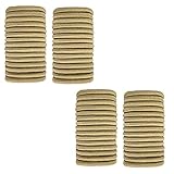 SRV Hub® 4 Stück hellbraune dicke Haargummis, je 15 Stück, elastische Bänder Pferdeschwanz-Halter, leicht zu greifen, stark elastisch, Haar-Stylingbänder für Frauen M