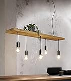 casa NOVA Hängeleuchte BOARD (BT 100x20 cm) BT 100x20 cm braun Pendelleuchte Hängelampe Hängeleuchte Pendellamp