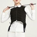 HUOFEIKE Sicherheitsweste für Reiten, dick, mit EVA-gepolsterter Schutzausrüstung, für Jungen und Mädchen, Größe M