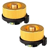 Greluma 2 STK Outdoor Gas Gasflaschenadapter Weisung Düsenanschluss für Campingkocher Brenner Herd-Anschluss, Outdoor Campingkocher Anschluss Gas Flasche Adap