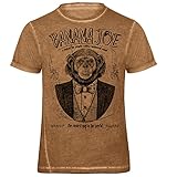 Banana Joe Original DNM Design-Shirt - The Cool Monkey im Used Jeans Look mit Premium Druck - Rost XL